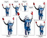 Julian Edelman New England Patriots Football Art Poster