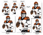 Joe Burrow Cincinnati Bengals Football Art Poster