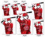 Mike Trout Los Angeles Angels Baseball Art Poster