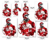 Elly De La Cruz Cincinnati Reds Baseball Art Poster