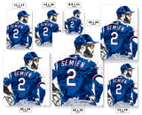 Marcus Semien Texas Rangers Baseball Art Poster