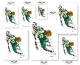 Gary Payton Seattle Supersonics Basketball Art Poster