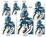 DK Metcalf Seattle Seahawks Football Art Poster