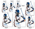 Darryl Strawberry New York Mets Baseball Art Poster