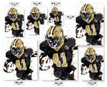 Alvin Kamara New Orleans Saints Football Art Poster