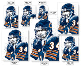 Walter Payton Chicago Bears Football Art Poster