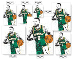 Damian Lillard Milwaukee Bucks Basketball Art Poster