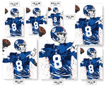 Daniel Jones New York Giants Football Art Poster