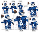 Daniel Jones New York Giants Football Art Poster