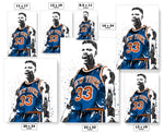 Patrick Ewing New York Knicks Basketball Art Poster