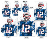 Tom Brady New England Patriots Football Art Poster