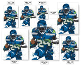 Marshawn Lynch Seattle Seahawks Football Art Poster