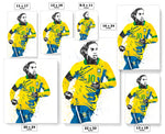 Ronaldinho Brazil Soccer Futbol Art Poster