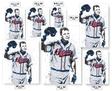 Chipper Jones Atlanta Braves Baseball Art Poster