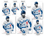 Freddie Freeman Los Angeles Dodgers Baseball Art Poster