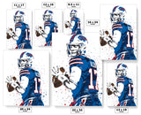 Josh Allen Buffalo Bills Football Art Poster