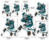 Jason Kelce Philadelphia Eagles Football Art Poster