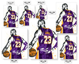 Lebron James Los Angeles Lakers Basketball Art Poster