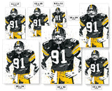 Kevin Greene Pittsburgh Steelers Football Art Poster