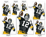 Terry Bradshaw Pittsburgh Steelers Football Art Poster