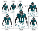 AJ Brown Philadelphia Eagles Football Art Poster