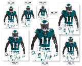 AJ Brown Philadelphia Eagles Football Art Poster