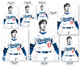 Shohei Ohtani Los Angeles Dodgers Baseball Art Poster