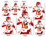 Patrick Mahomes White Jersey Kansas City Chiefs Football Art Poster