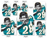 Fred Taylor Jacksonville Jaguars Football Art Poster