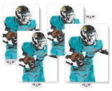 Travis Etienne Jacksonville Jaguars Football Art Poster