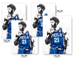 Joel Embiid Philadelphia 76ers Basketball Art Poster