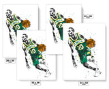 Gary Payton Seattle Supersonics Basketball Art Poster