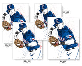 Michael Young Texas Rangers Baseball Art Poster