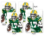 Davante Adams Green Bay Packers Football Art Poster