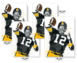 Terry Bradshaw Pittsburgh Steelers Football Art Poster