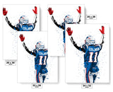 Julian Edelman New England Patriots Football Art Poster