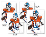 Bo Nix Denver Broncos Football Art Poster