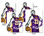 Lebron James Los Angeles Lakers Basketball Art Poster