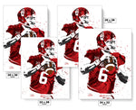 Baker Mayfield Oklahoma Sooners NCAA College Art Poster