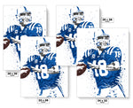 Peyton Manning Indianapolis Colts Football Art Poster