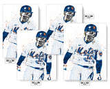 Francisco Lindor New York Mets Baseball Art Poster