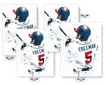 Freddie Freeman Atlanta Braves Baseball Art Poster