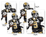 Drew Brees New Orleans Saints Football Art Poster