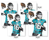 Trevor Lawerence Jacksonville Jaguars Football Art Poster