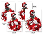 Elly De La Cruz Cincinnati Reds Baseball Art Poster