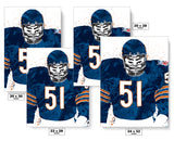 Dick Butkus Chicago Bears Football Art Poster