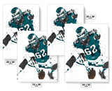 Jason Kelce Philadelphia Eagles Football Art Poster