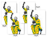 Pele Brazil Soccer Futbol Art Poster