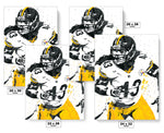 Troy Polamalu Pittsburgh Steelers Football Art Poster