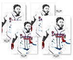 Ozzie Albies Home Jersey Atlanta Braves Baseball Art Poster